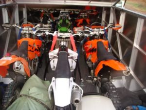 Transporting your dirt bike - enclosed trailer