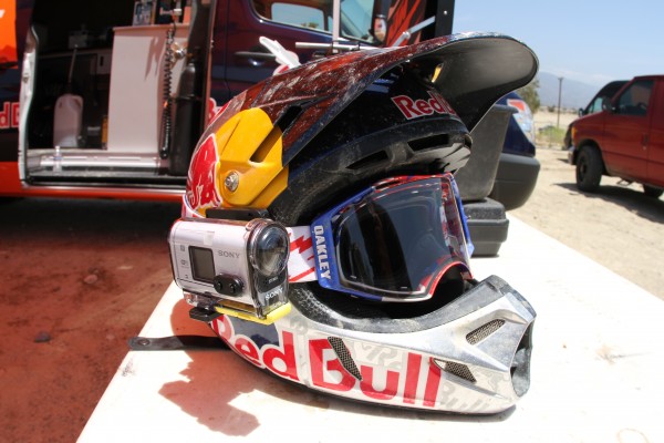 Action cam helmet side mount