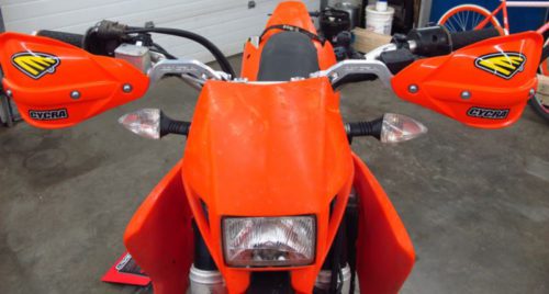 White PRO CAKEN Motorcycle Handle Bar Hand Guards Plastic Protector Dirt Bike Motocross ATV 22mm 7/8 