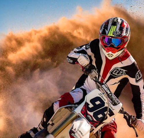 dirt bike helmet on highway