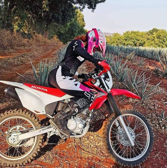 Female dual sport rider